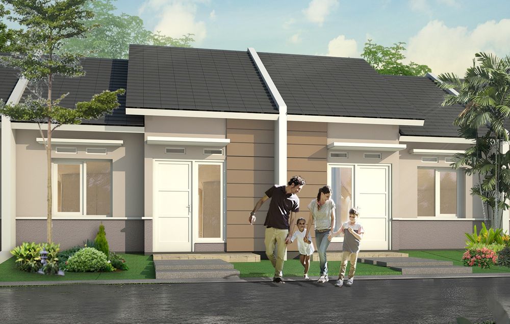 foto tampak rumah tipe Hook Boulevard 108 perumahan PERUMAHAN PONDOK PALMA
