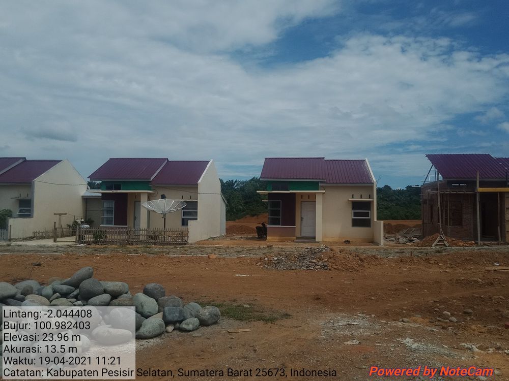 foto tampak rumah tipe 36 perumahan MUTIA RAIHAN RESIDENCE