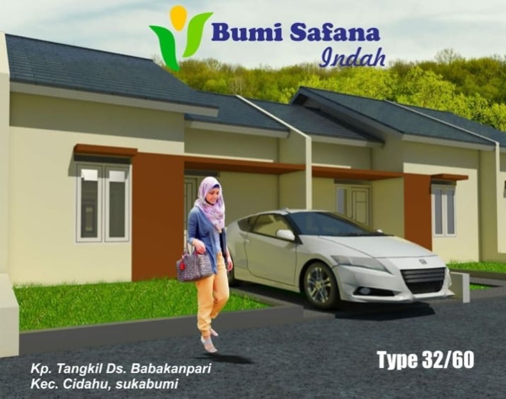 foto tampak rumah tipe 32/60 perumahan Bumi Safana Indah
