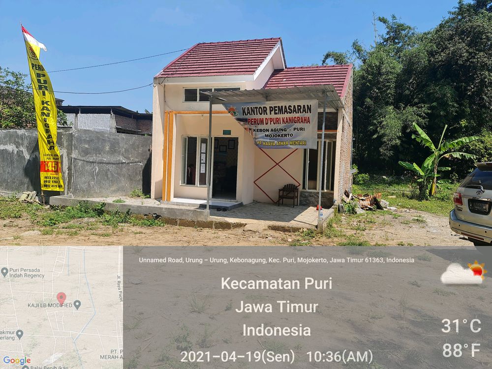 foto tampak rumah tipe 30/72 perumahan perumahan De Puri Kanigraha