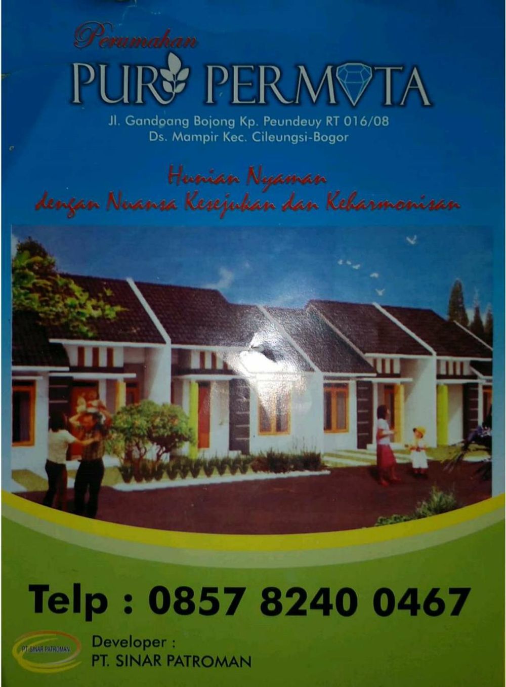 foto tampak rumah tipe 36/67 perumahan Puri Permata