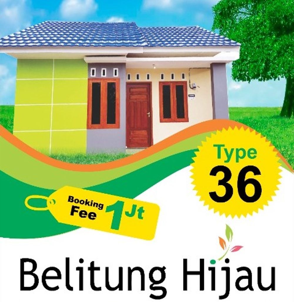 foto tampak rumah tipe 36 perumahan BELITUNG HIJAU 3