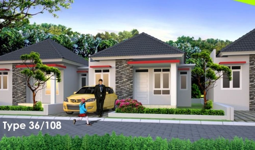 foto tampak rumah tipe 36/108 perumahan KEMUNING YONA RESIDEN