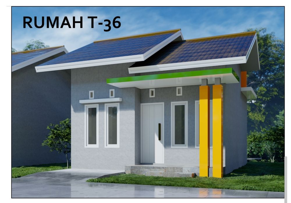 foto tampak rumah tipe 36 perumahan MAHKOTA RESIDENCE
