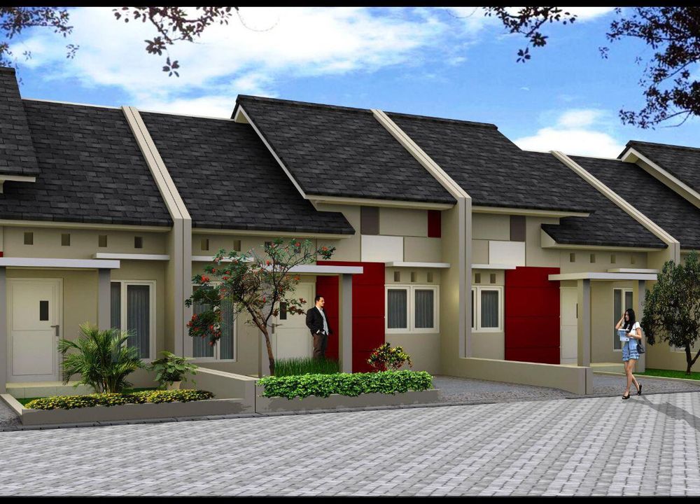 foto tampak rumah tipe 36/72 perumahan Taman intan raya