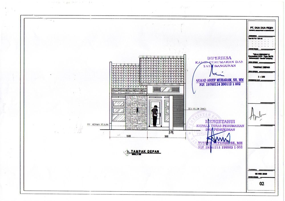 foto tampak rumah tipe Subsidi perumahan Villa Cendana Residence 1