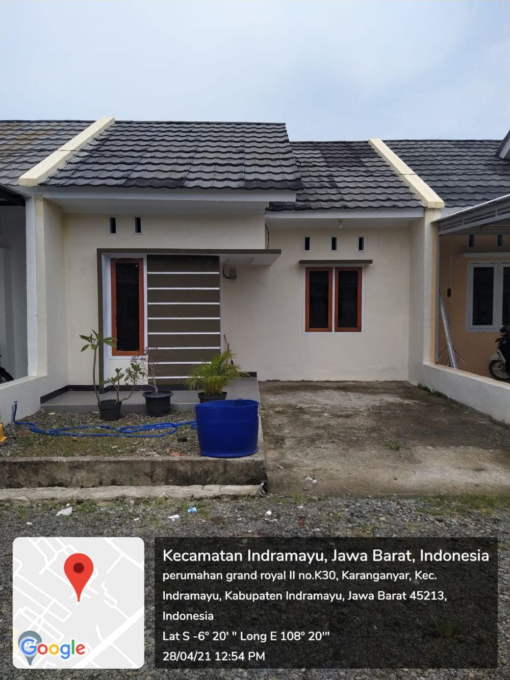 foto tampak rumah tipe 36/72 perumahan GRAND ROYAL RESIDENCE 2