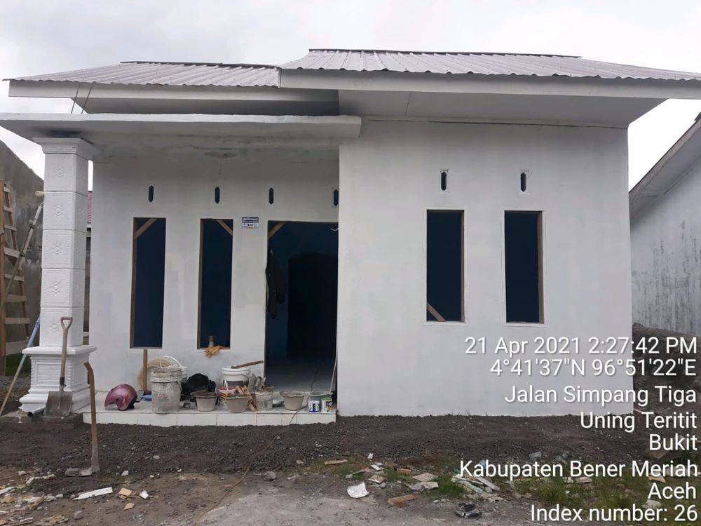 foto tampak rumah tipe Subsidi 36 perumahan MERAPI STREET RESIDENCE