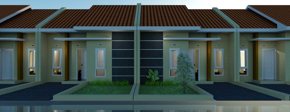 foto tampak rumah tipe A perumahan Talagasari Residence
