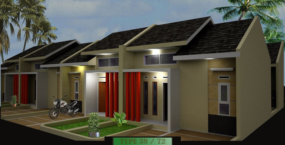 foto tampak rumah tipe A perumahan Talagasari Residence