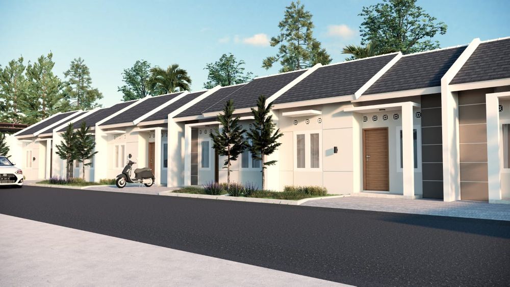 foto tampak rumah tipe 30/70 perumahan ATMA SUN GARDEN