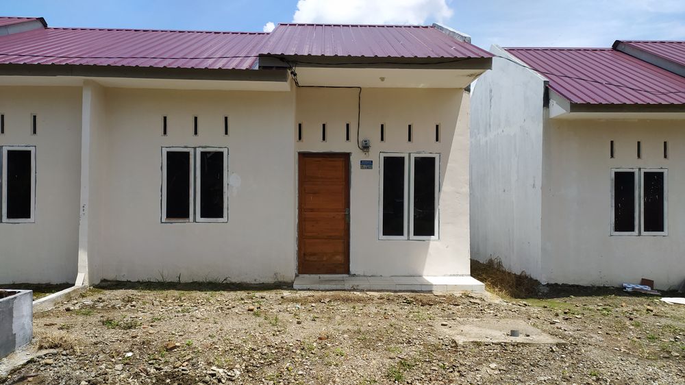 foto tampak rumah tipe SUBSIDI 36 perumahan PALM ANNAFRIS RESIDENCE PENGEMBANGAN 1