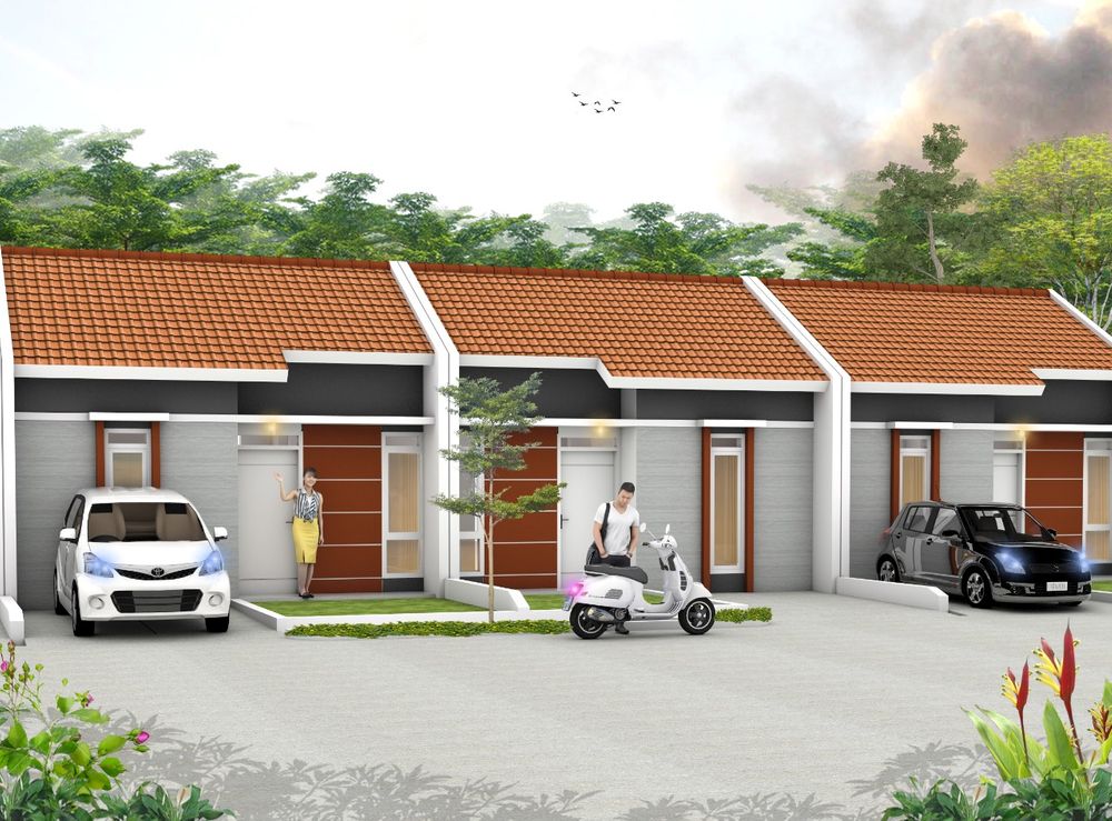 foto tampak rumah tipe 30 perumahan CITRA HARMONI 6 KARANGSARI
