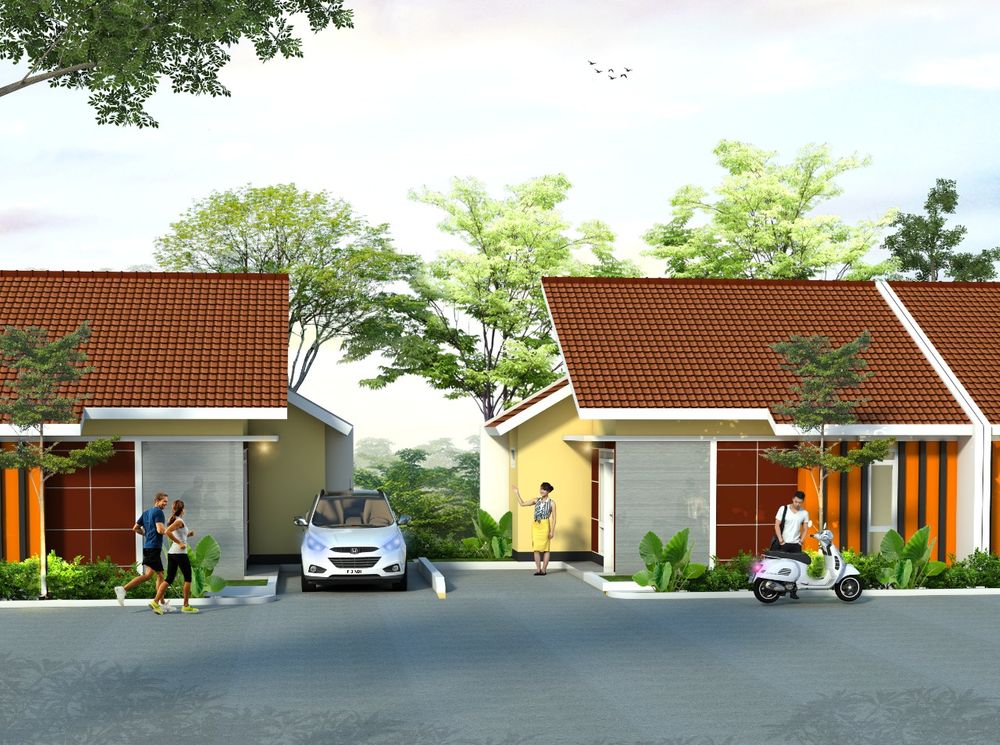 foto tampak rumah tipe 30 perumahan CITRA HARMONI 6 BANDENGAN