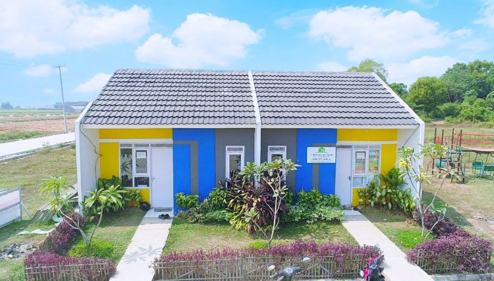 foto tampak rumah tipe FLPP 28/60 (2021) perumahan Mutiara Puri Harmoni 3