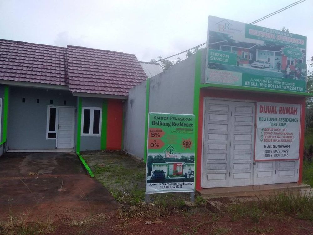 foto tampak rumah tipe 36 perumahan BELITUNG RESIDENCE 