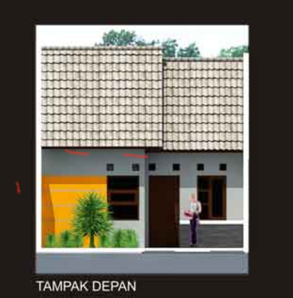 foto tampak rumah tipe 36/60 perumahan Bumi Kotabaru Indah II