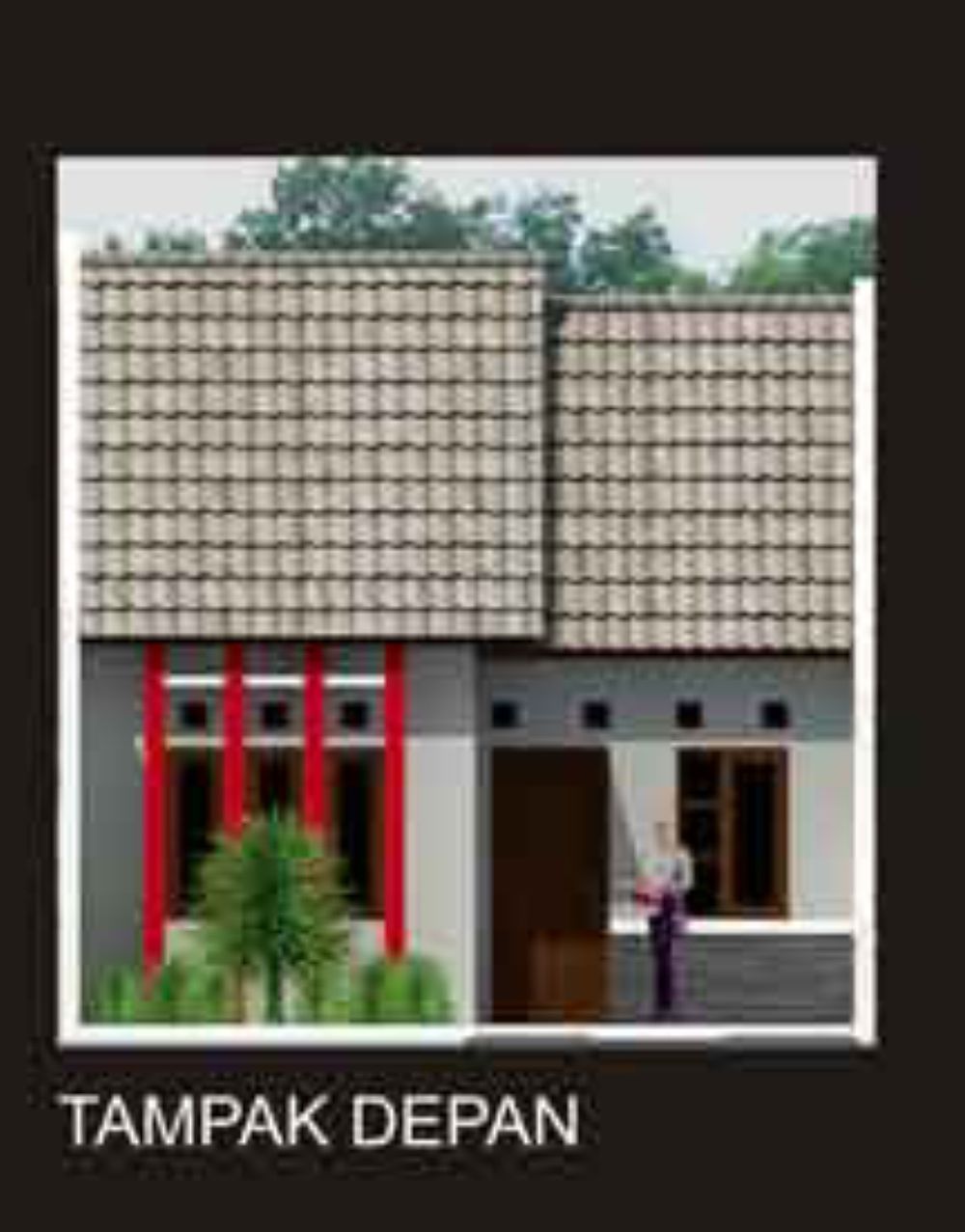 foto tampak rumah tipe 36/72 perumahan Bumi Kotabaru Indah II
