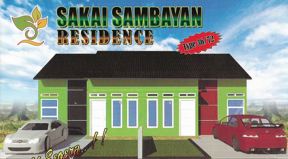 foto tampak rumah tipe 36/72 perumahan SAKAI SEMBAYAN RESIDENCE