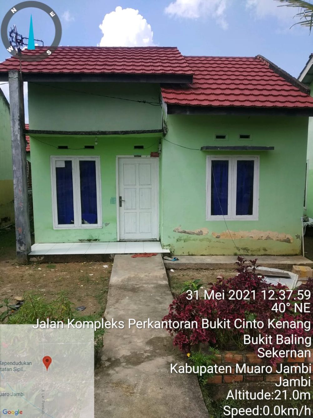 foto tampak rumah tipe TOKO perumahan Griya Bukit Baling