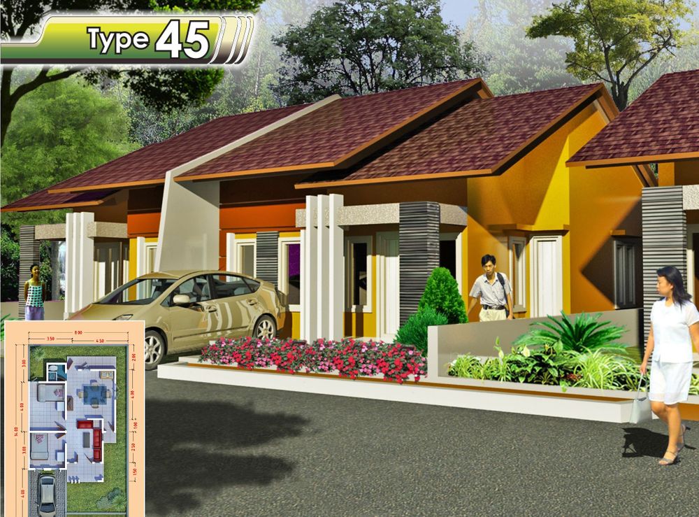 foto tampak rumah tipe 45 perumahan GRIYA NUR DAPALAK