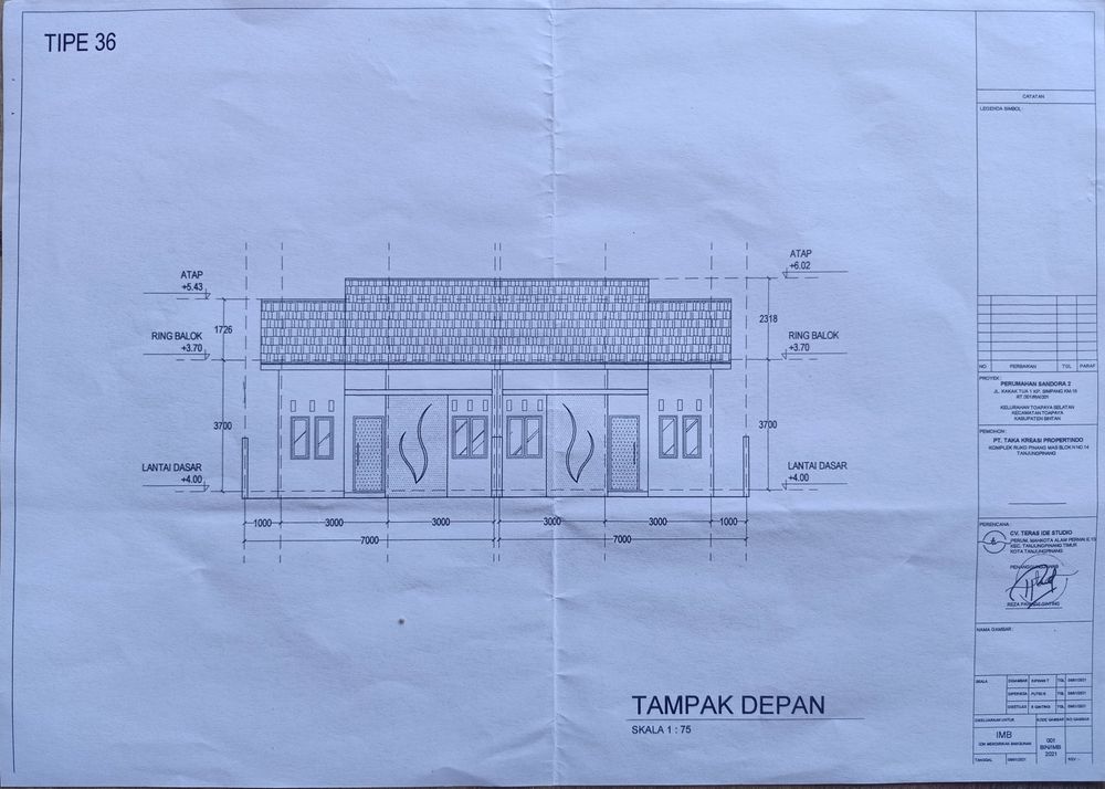 foto tampak rumah tipe 36 perumahan SANDORA 2