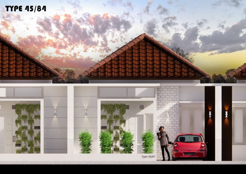 foto tampak rumah tipe 45 perumahan Permata Grati Garden