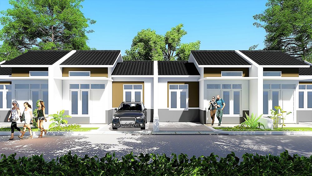 foto tampak rumah tipe 36/60 perumahan Griya Pratama Residence