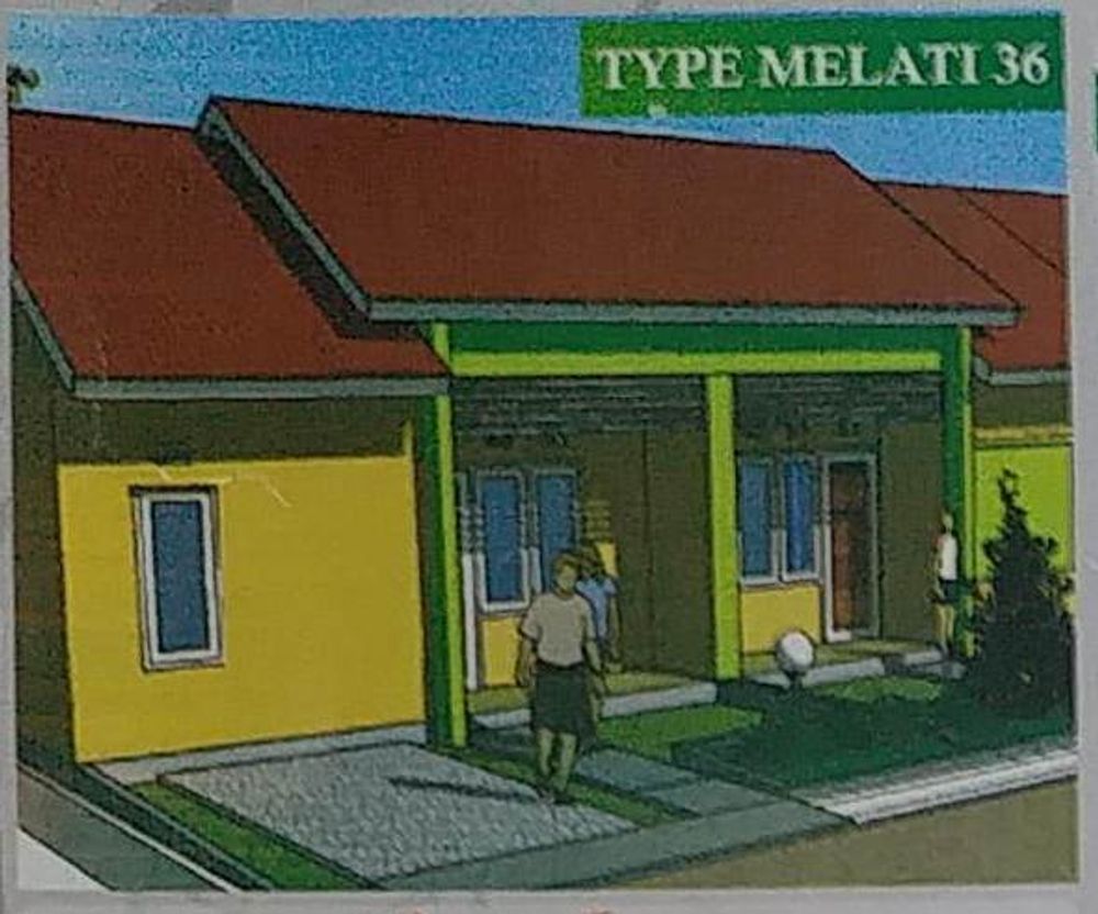 foto tampak rumah tipe 36/72 perumahan METRO PARK BELOPA