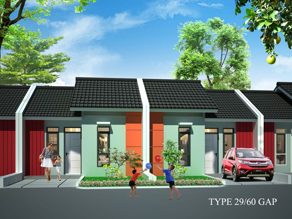 foto tampak rumah tipe 29/60 perumahan Griya Asri Puncak