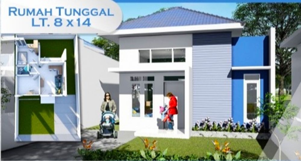 foto tampak rumah tipe 36/112 perumahan GRAND WILNATA RESIDENCE