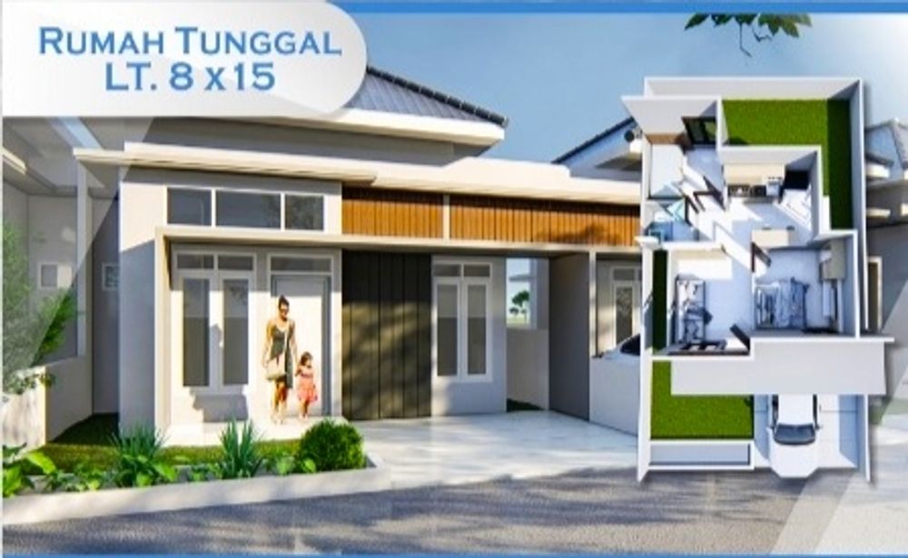 foto tampak rumah tipe 36/120 perumahan GRAND WILNATA RESIDENCE