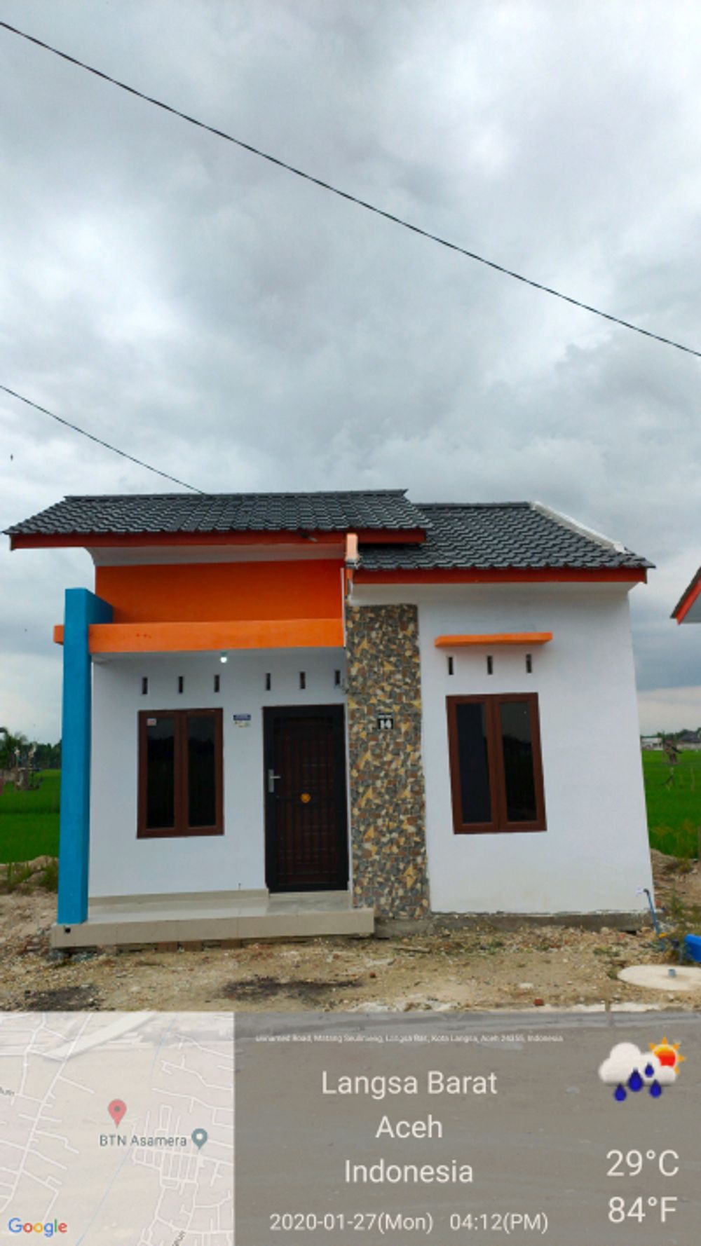 foto tampak rumah tipe 36 perumahan Center House 2 Tahap 4 dan 5