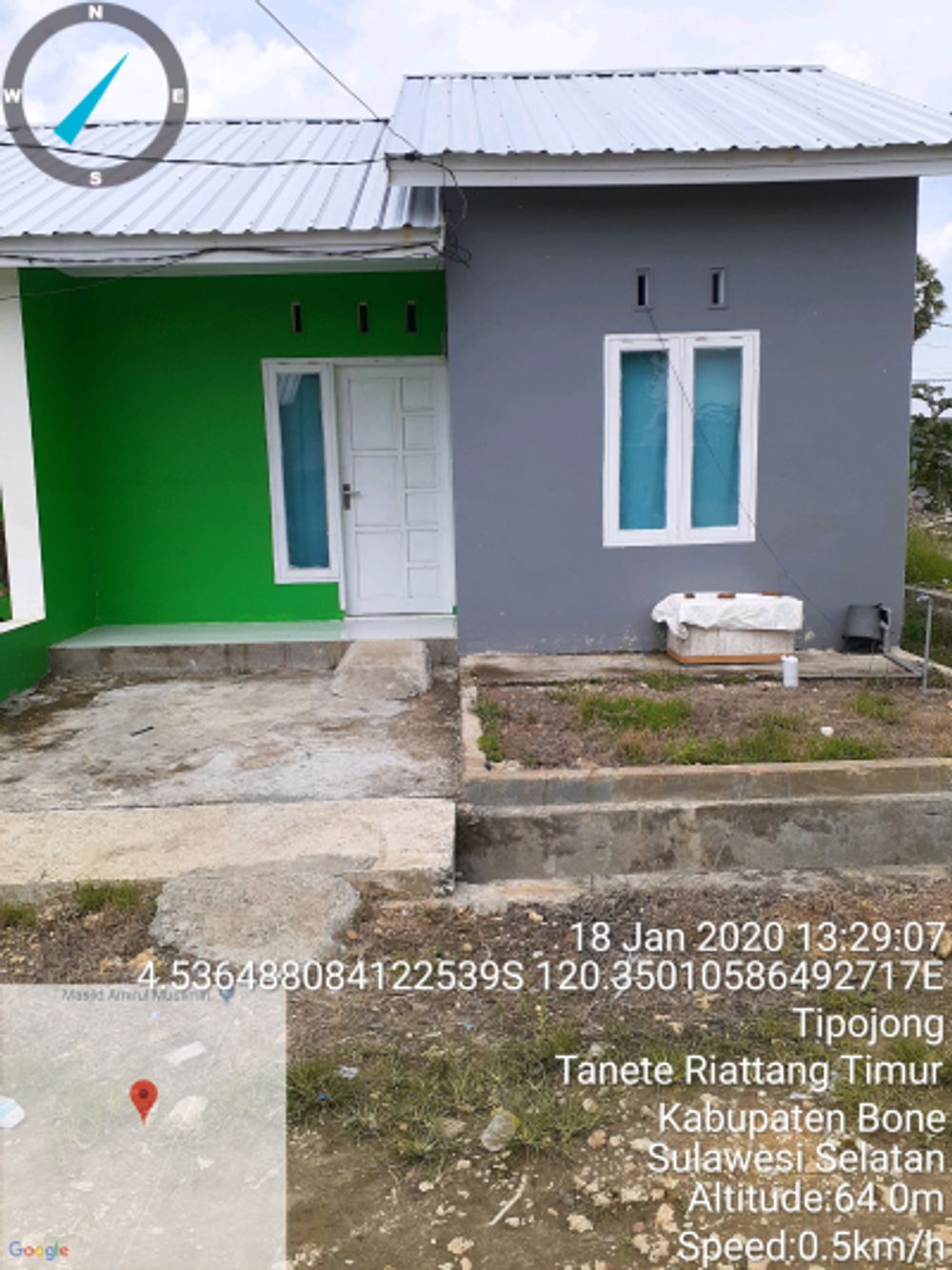 foto tampak rumah tipe 36/72 perumahan PURI INDAH PERMAI TAHAP II