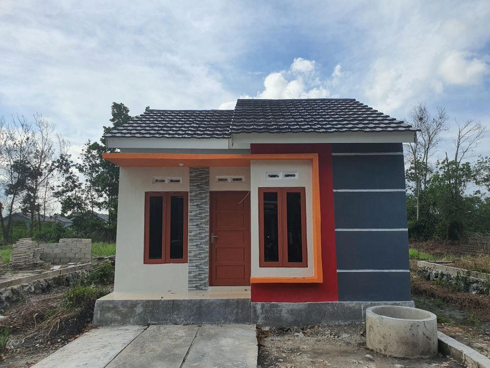 foto tampak rumah tipe Alfa Gold perumahan D'Alfa Sinergia 2.0 Tahap Ke-2