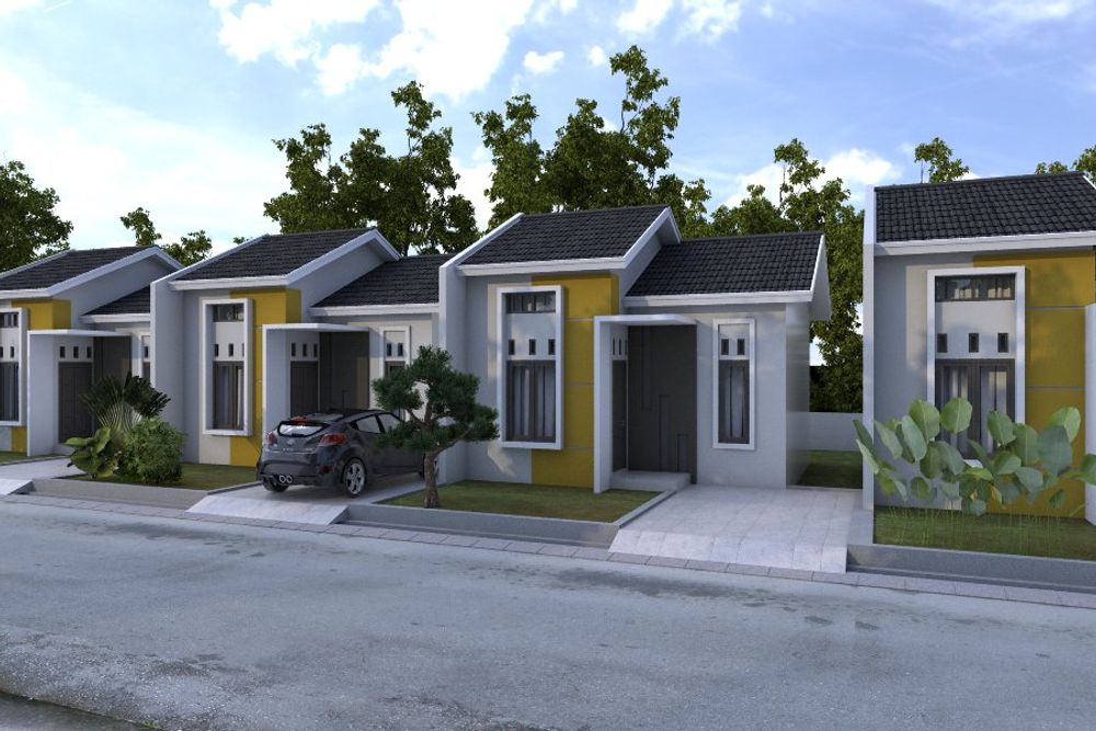 foto tampak rumah tipe 36 TAPAK perumahan PERMATA LAND 2 BLOK ZAMRUD