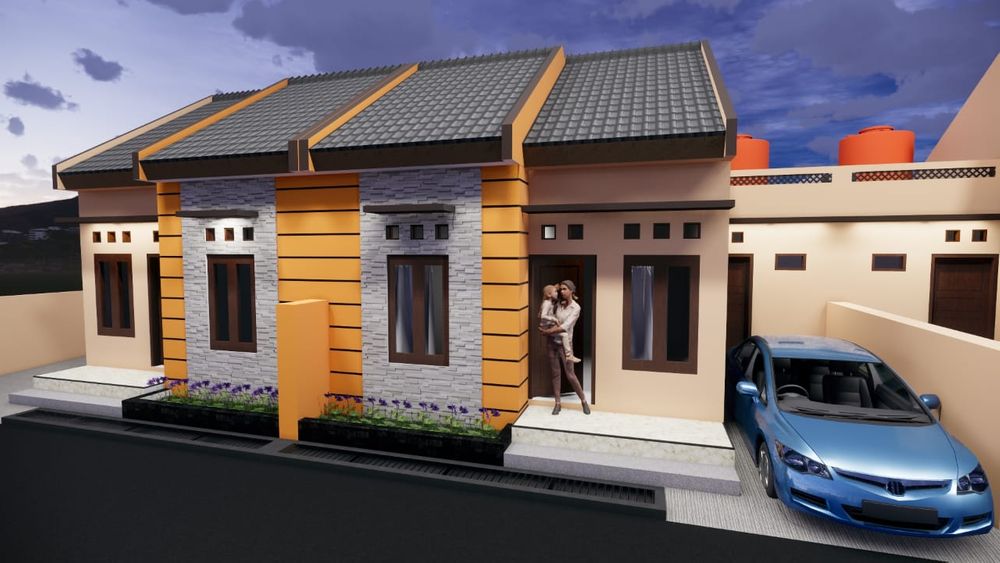 foto tampak rumah tipe 36 perumahan Omah ngijo