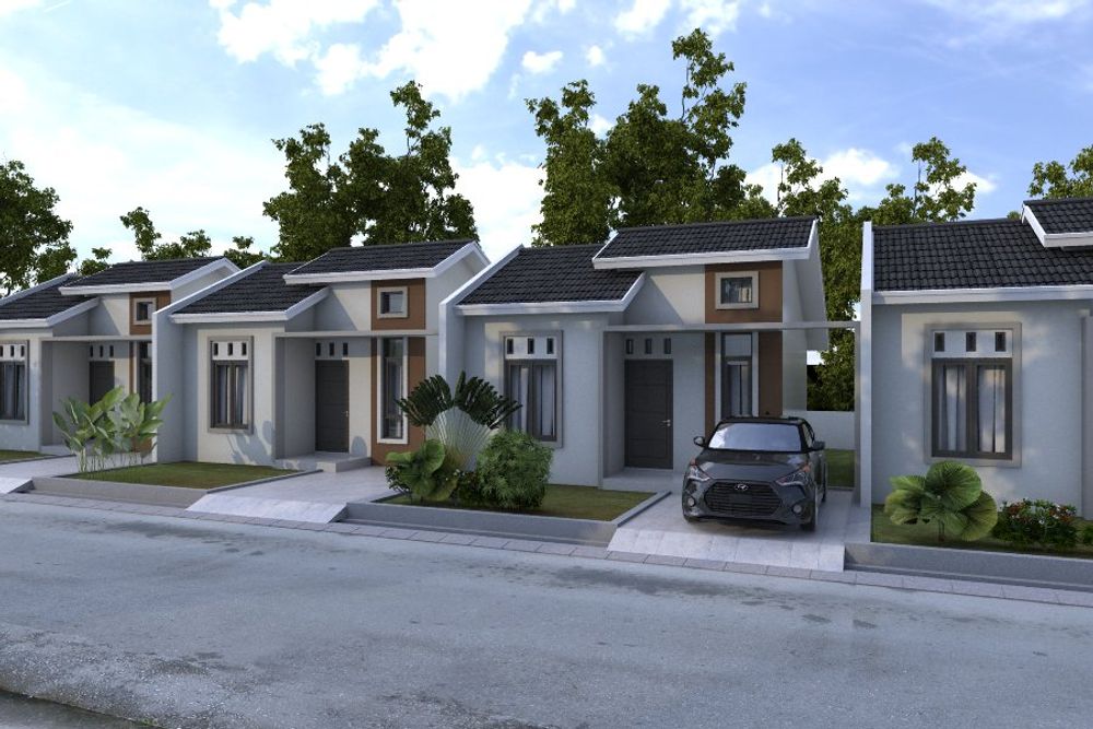 foto tampak rumah tipe 36 TAPAK perumahan PERMATA LAND 2 BLOK SAFIR