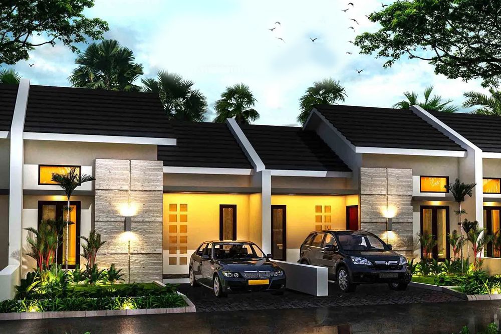foto tampak rumah tipe 45/91 perumahan Aldiva Ciherang Residence
