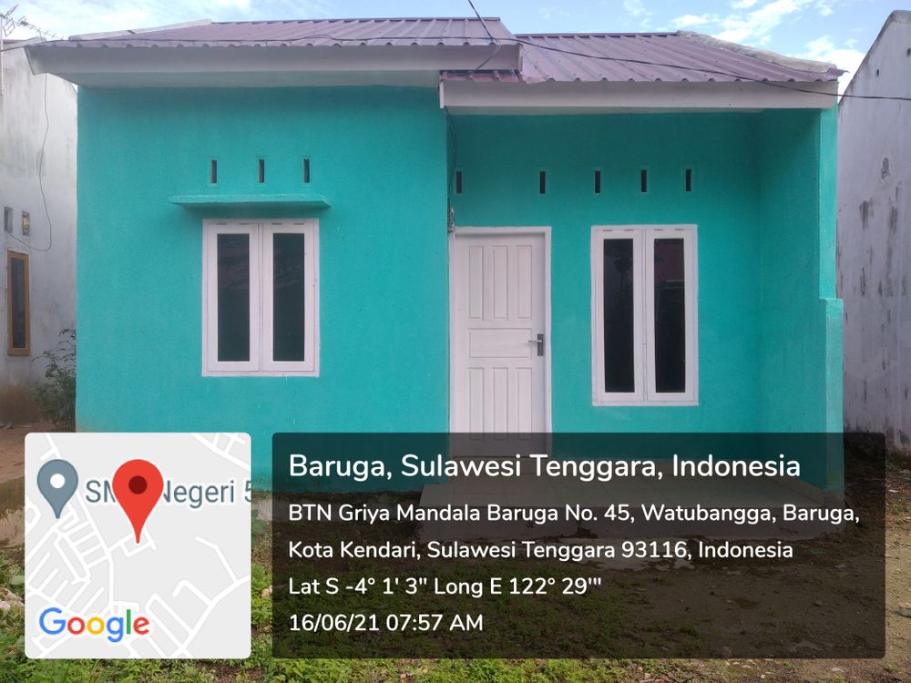 foto tampak rumah tipe 36/128 perumahan GRIYA MANDALA BARUGA
