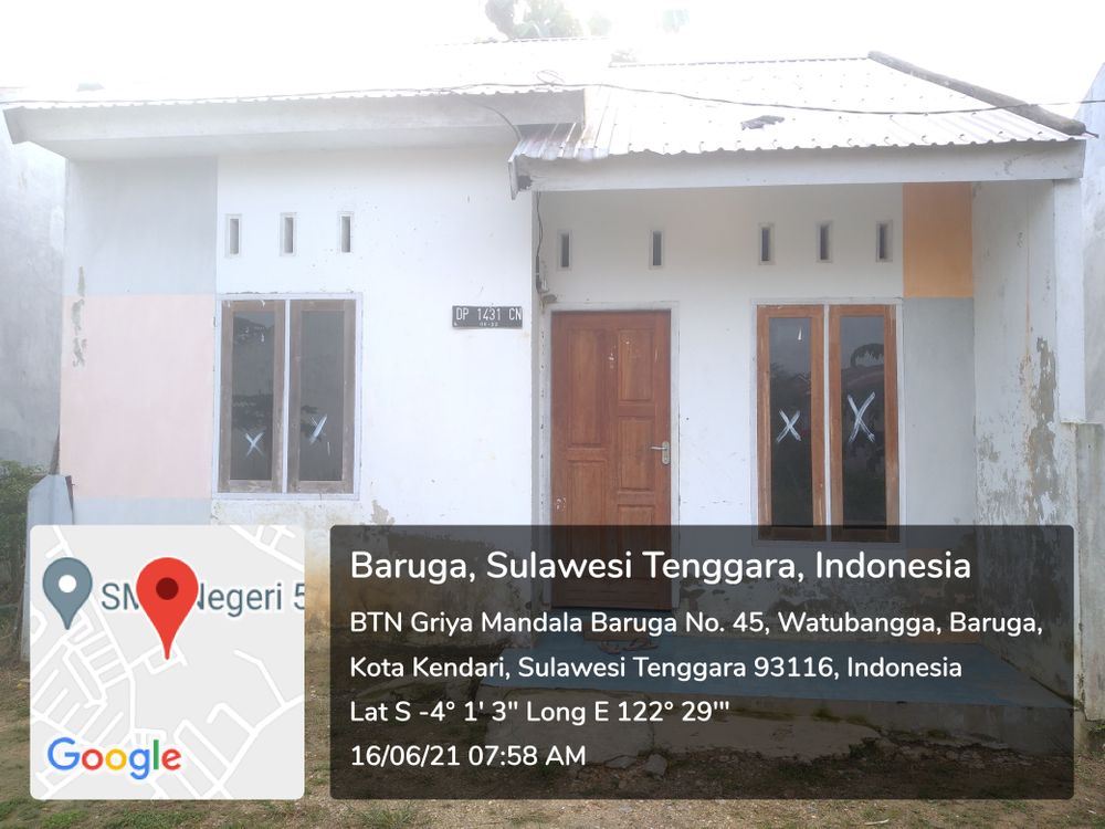 foto tampak rumah tipe 36/128 perumahan GRIYA MANDALA BARUGA