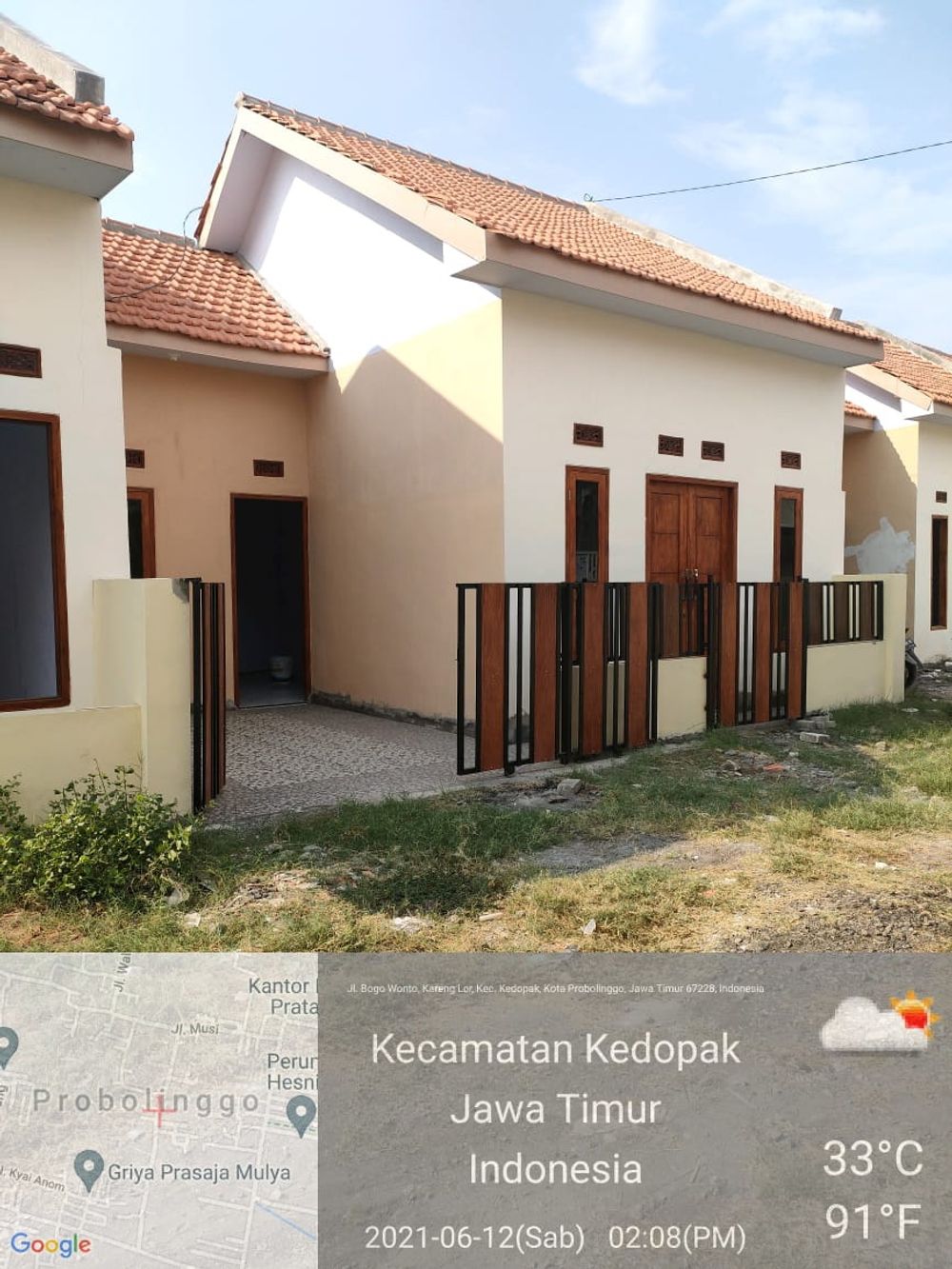 foto tampak rumah tipe 36 perumahan PESONA BOGOWONTO TAHAP 2