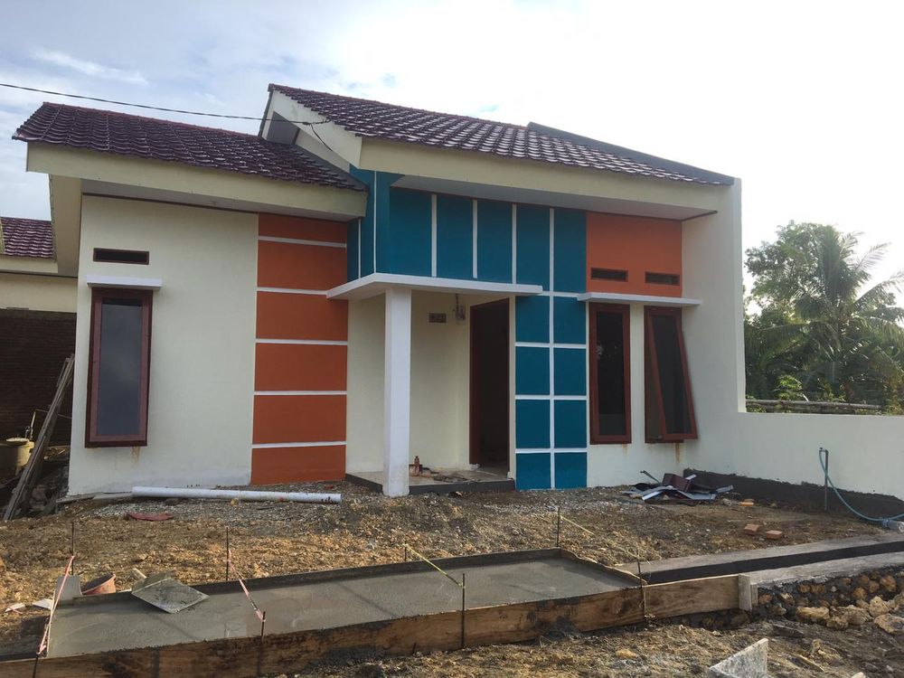 foto tampak rumah tipe 45 perumahan Graha Rezkita Bone