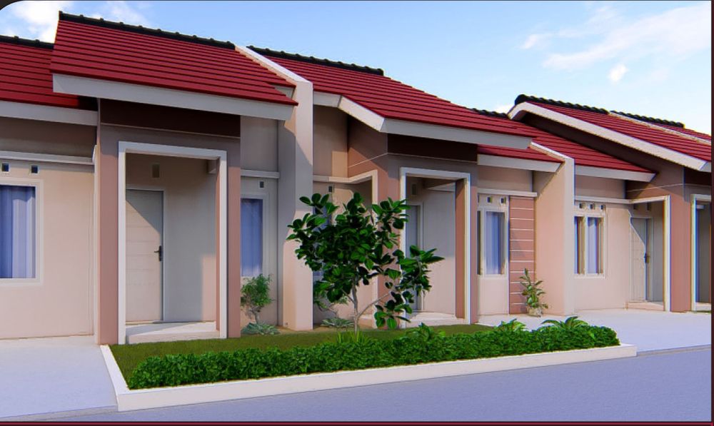 foto tampak rumah tipe 32/60 perumahan Griya Bhina Karya Teras