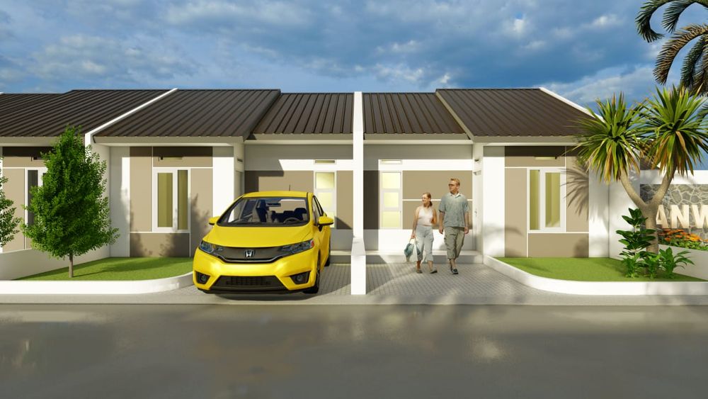 foto tampak rumah tipe Subsidi perumahan ANWAR JAYA GARDEN