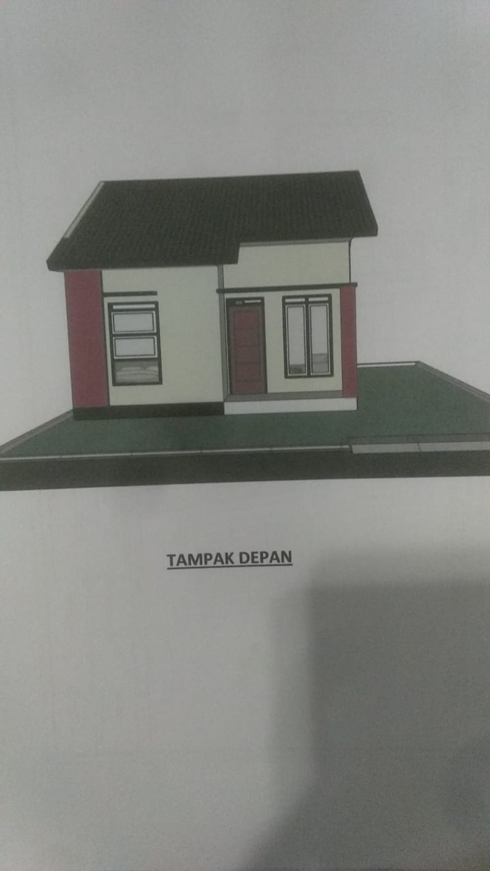 foto tampak rumah tipe 36 perumahan Griya surya cadek