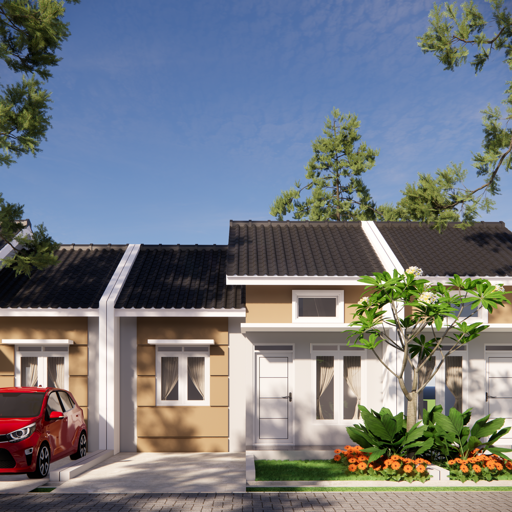 foto tampak rumah tipe SAFIR perumahan PESONA LENTERA RESIDENCE