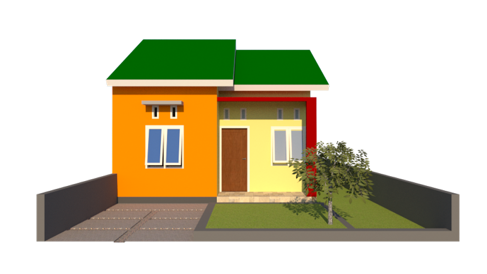 foto tampak rumah tipe 36/104 perumahan Bintang Kalukubula Residence