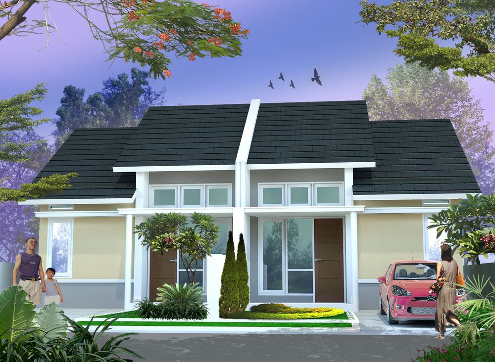 foto tampak rumah tipe 36 perumahan Graha HM.Hasan