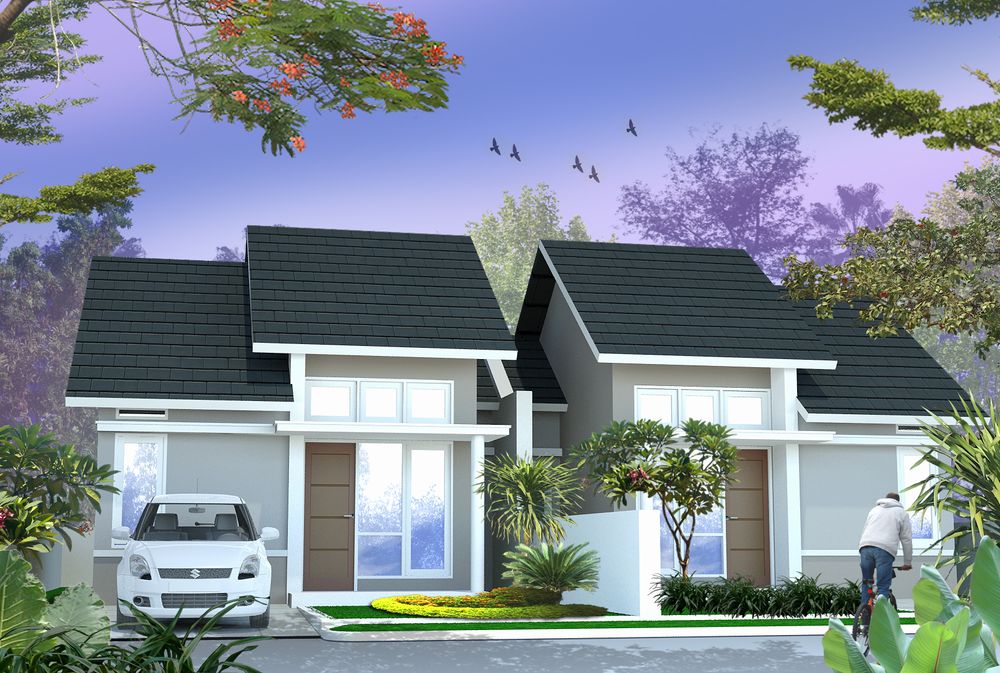 foto tampak rumah tipe 45 perumahan Graha HM.Hasan